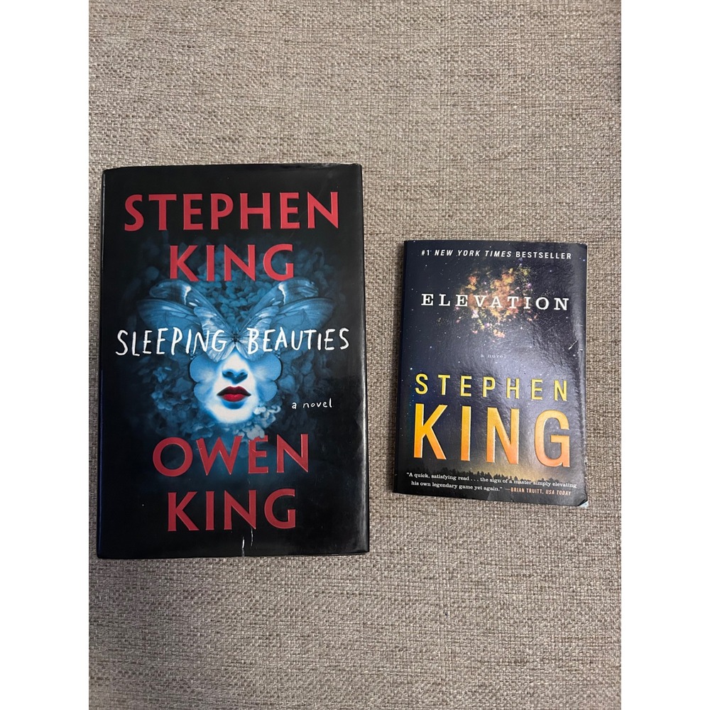Stephen King Books Lot Hardcover Sleeping Beauties & Paperback Elevation Black